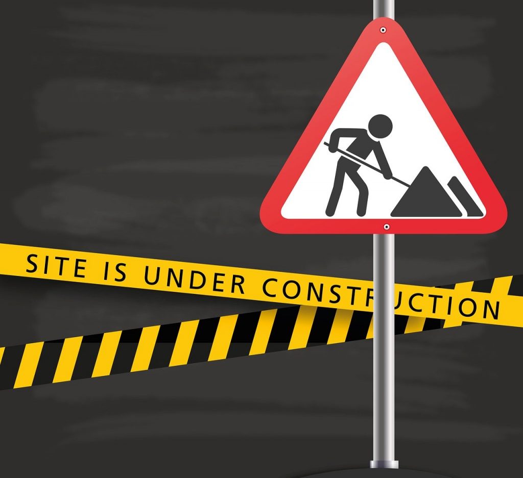 under construction, construction sign, site