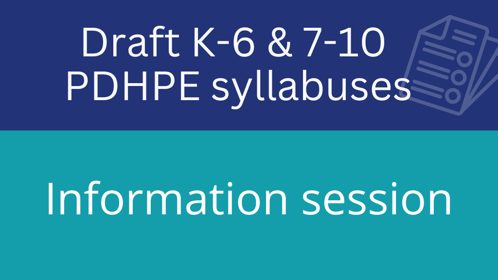 New draft syllabuses information session